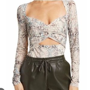 AFRM SNAKEPRINT BODYSUIT